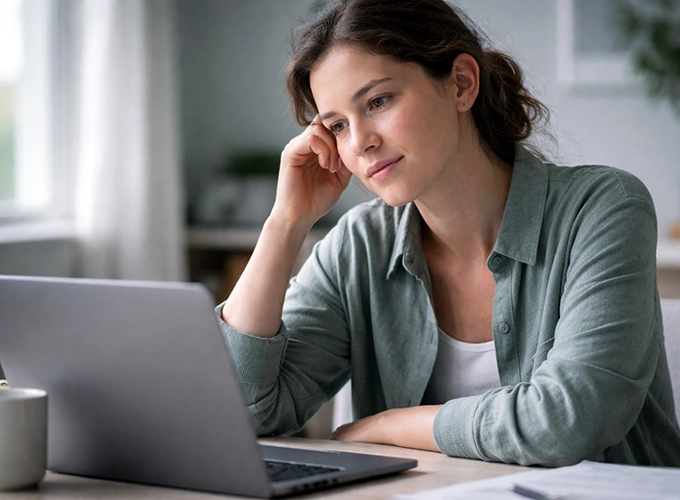 A female adult living with ADHD.